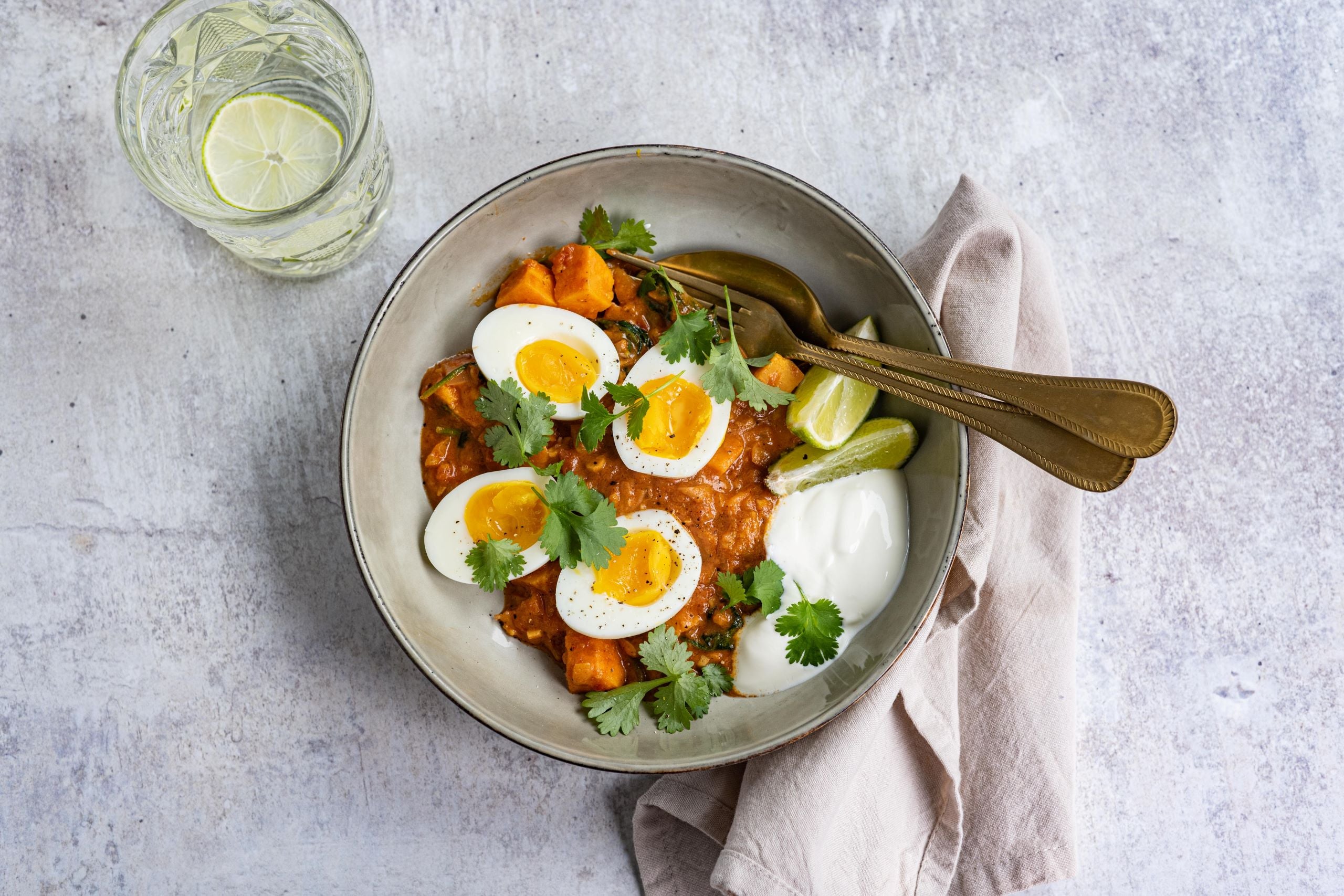 Curry met zoete aardappel