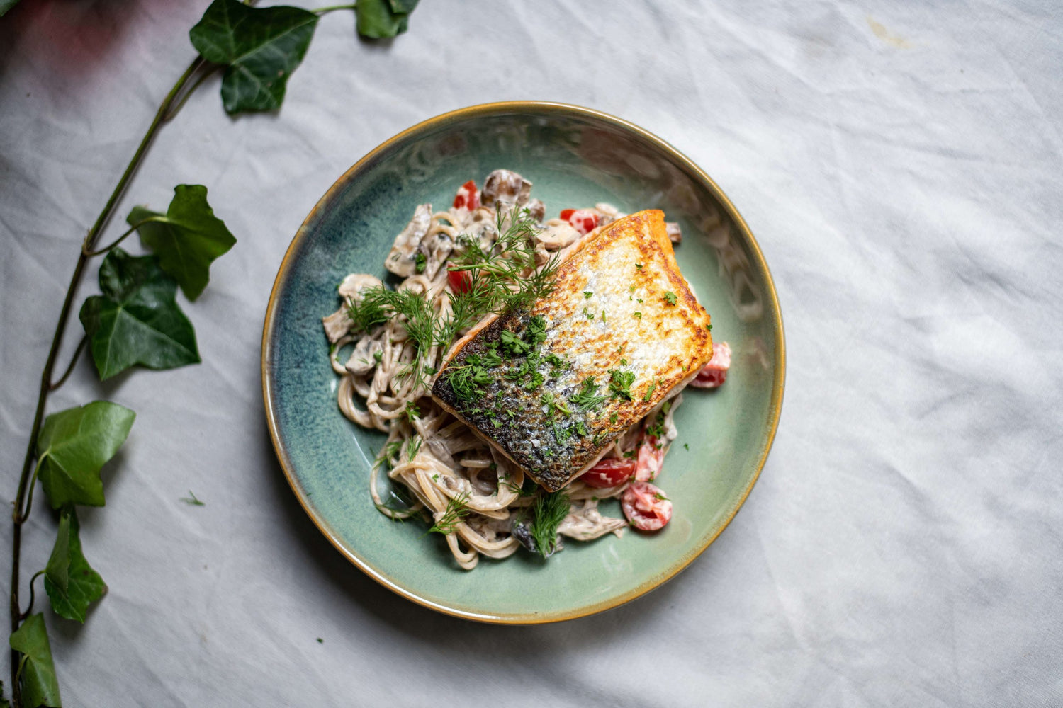 Spaghetti met zalm