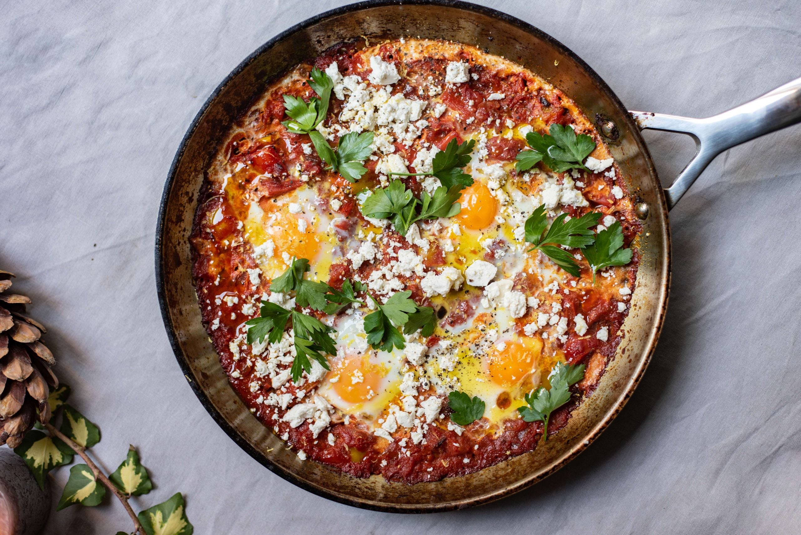 Shakshuka (ei in pittige tomatensaus)