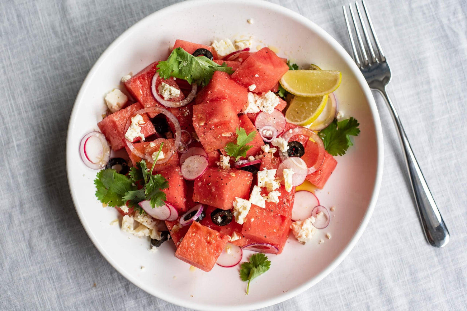 Hartige watermeloensalade