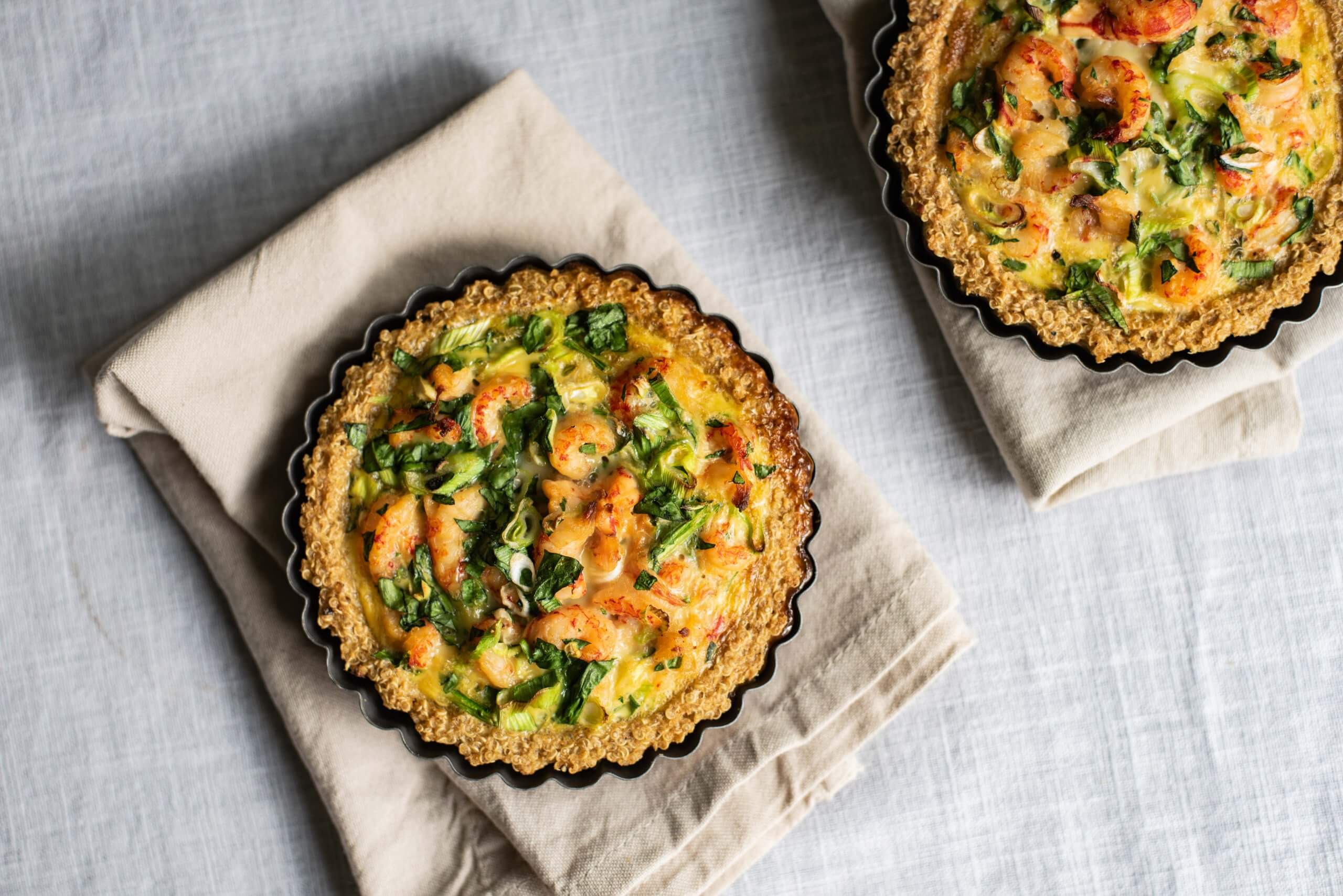 Mini-quiche met rivierkreeftjes