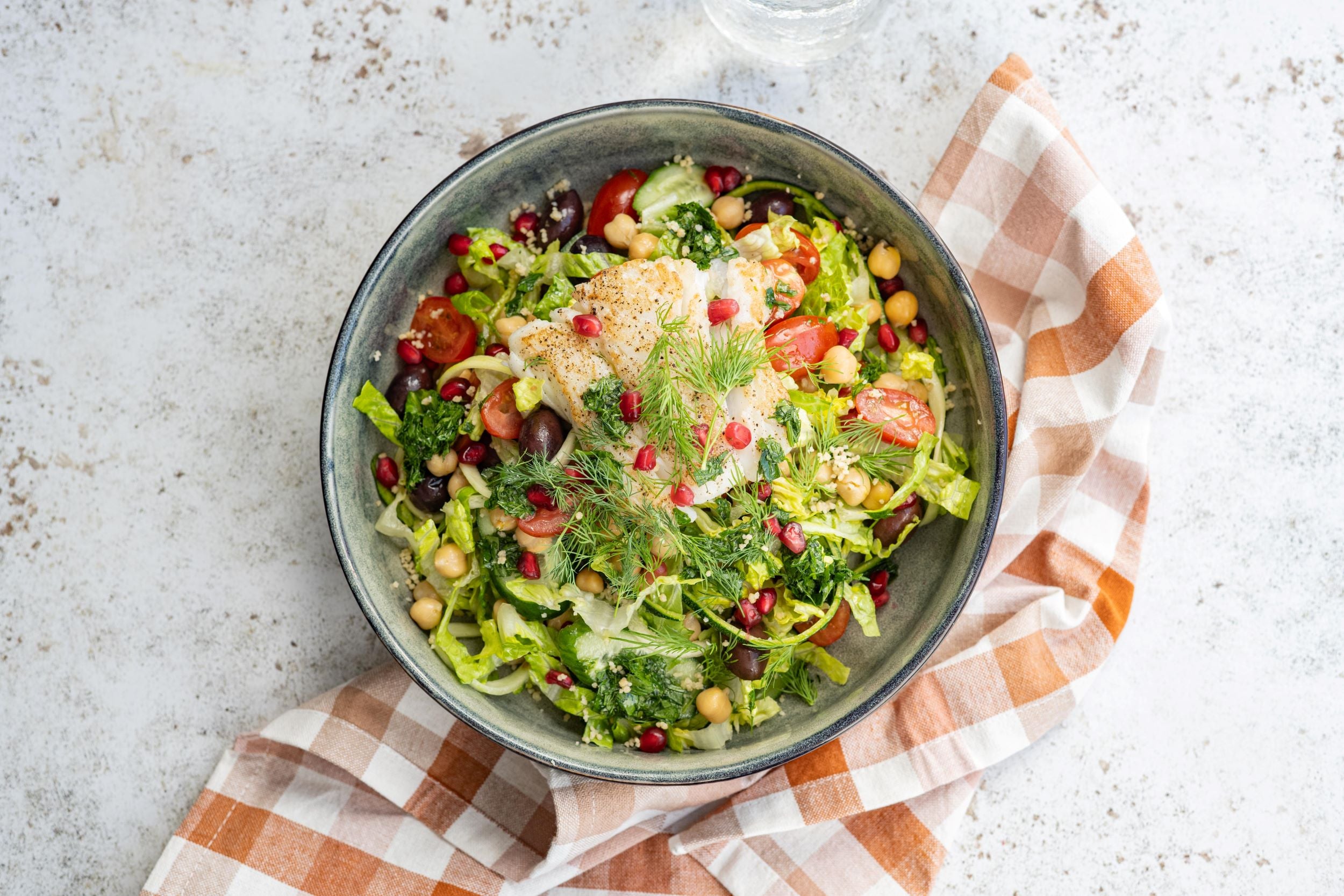 Couscousbowl met kabeljauw