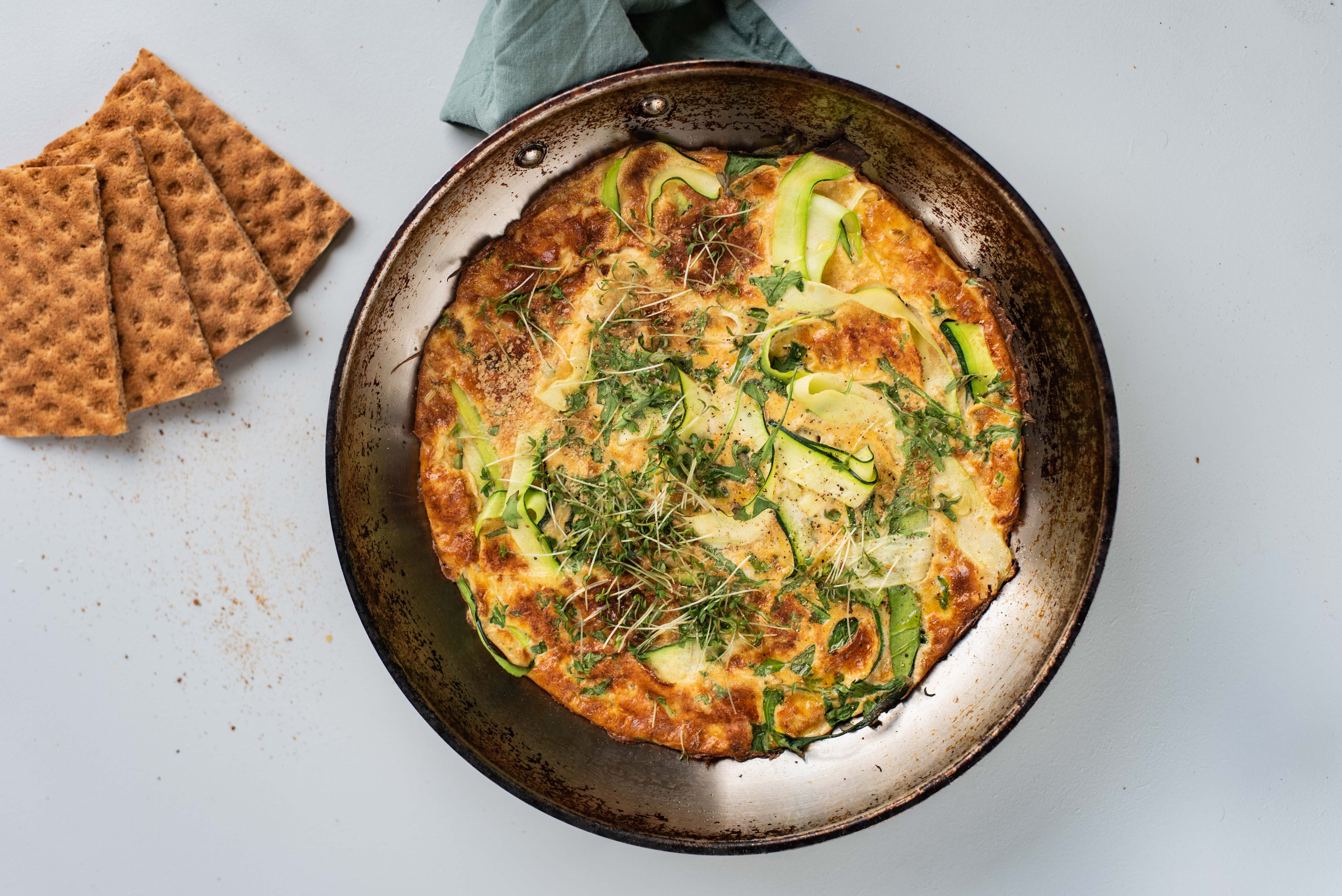 Frittata met raapsteeltjes