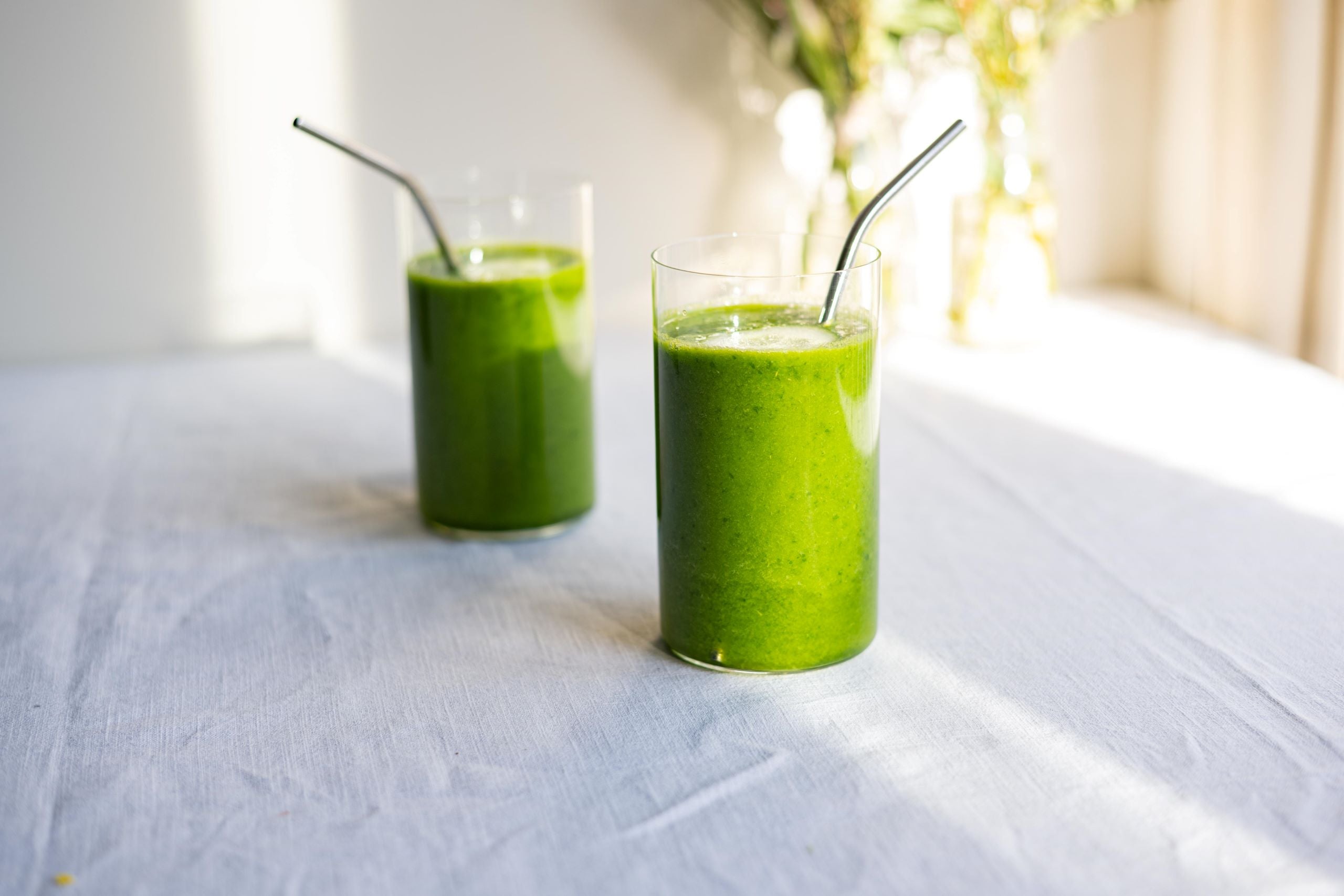 Groene-kokossmoothie met mango