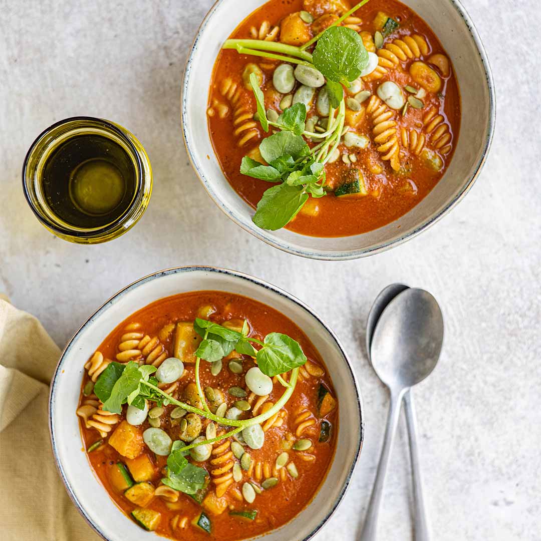 Maaltijd-tomaten-pastasoep