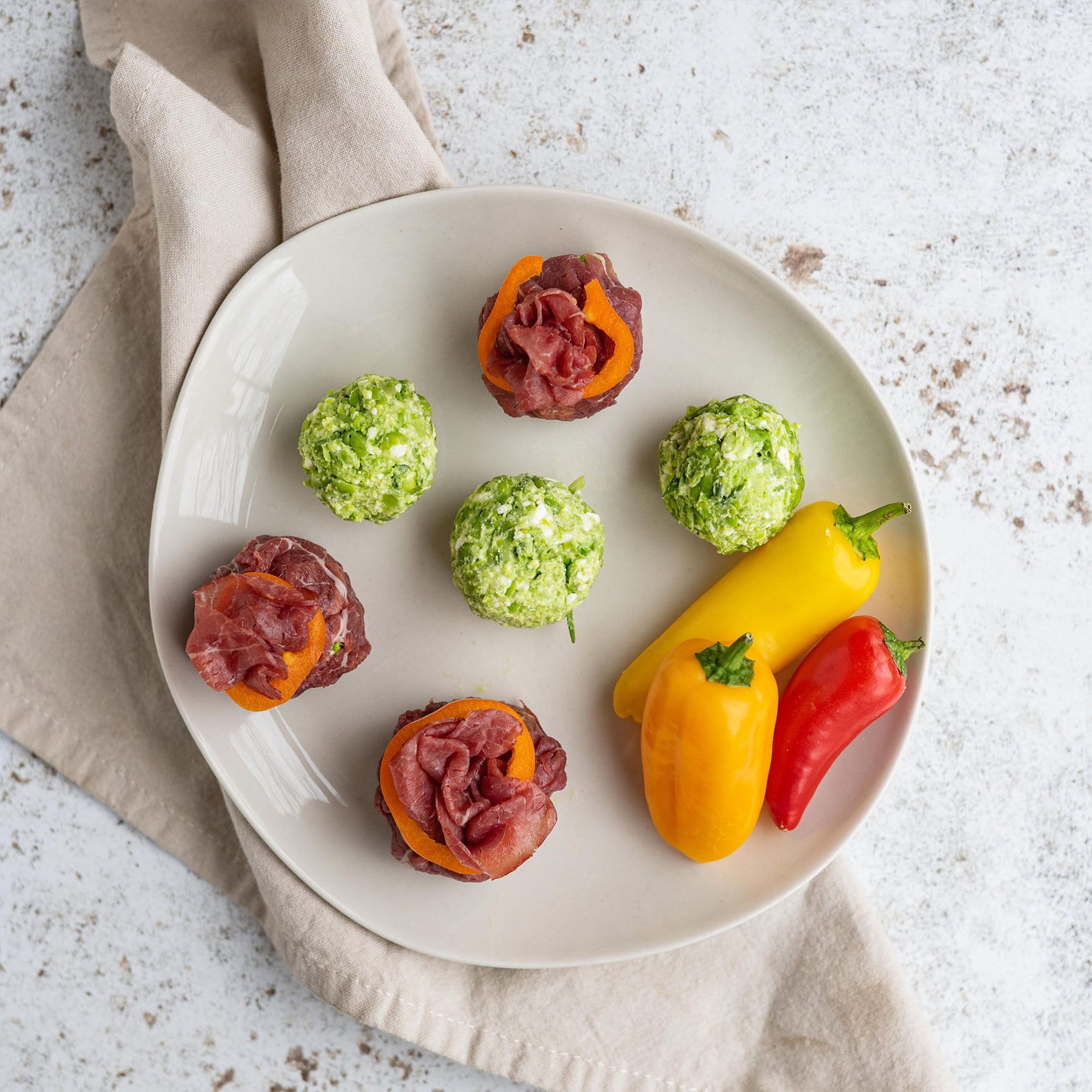 Carpaccio-pakketjes