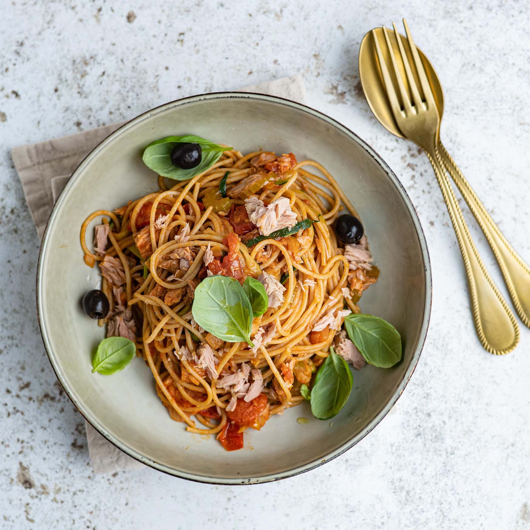 Spaghetti met tonijn